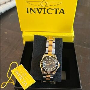 Invicta Women’s Gold Silver Black 47663 BNWT